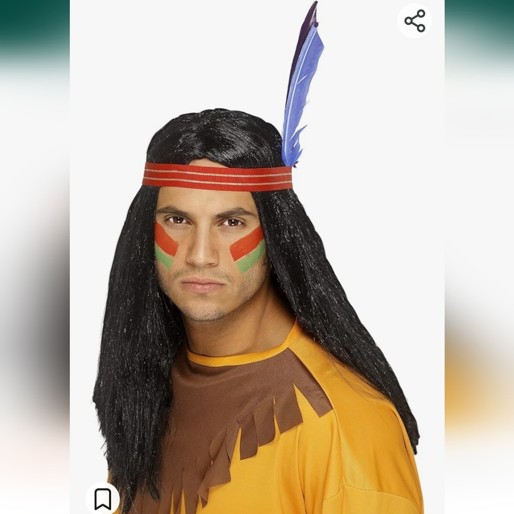 Smiffy's Native American Look Brave Wig